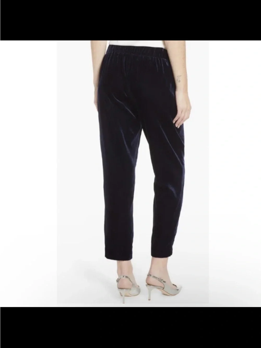 J.Crew Navy Blue Velvet Pull-On Slim Straight Easy Pants Size 2T